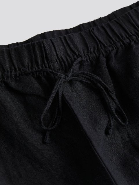 H&M Women Linen-Blend Pull-On Trousers