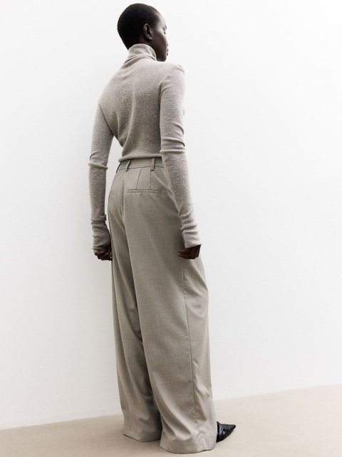 H&M Women Loose Fit Wide Trousers