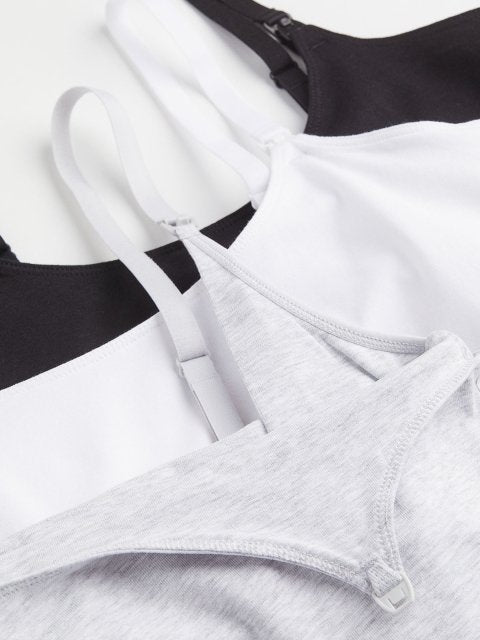 H&M Women MAMA 3-pack Nursing Vest Tops
