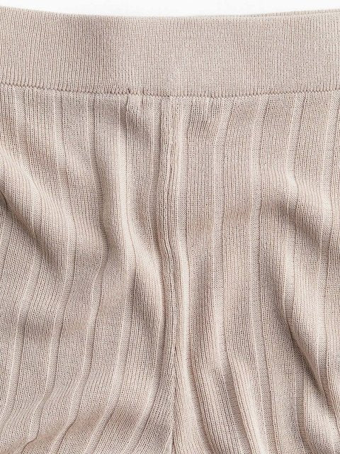 H&M Women Mid-Rise Flared Rib Knit Trousers