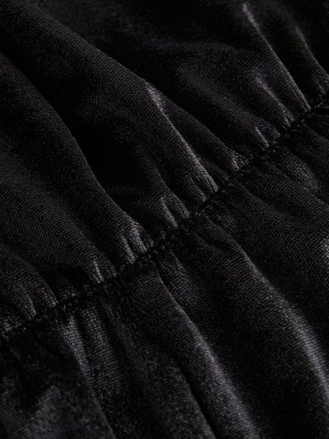H&M Women Off-The-Shoulder Velour Jumpsuit