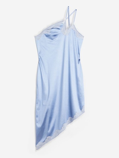 H&M Women One-Shoulder Satin Dress