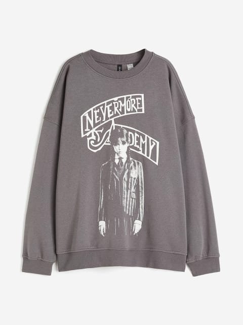 H&M Women Oversized Printed Sweatshirt