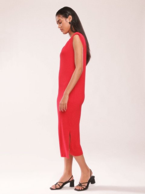 H&M Women Pleat Detailed Column A-Line Dress