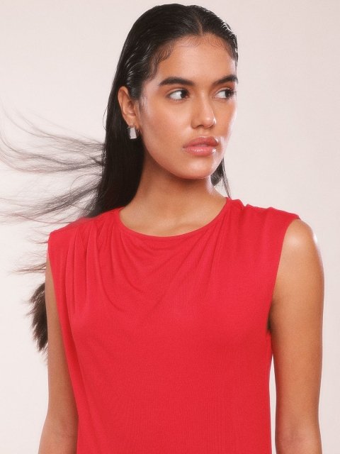 H&M Women Pleat Detailed Column A-Line Dress