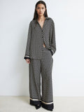H&M Women Printed Wide Leg Trousers