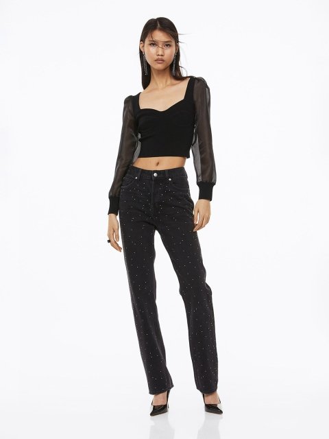 H&M Women Puff-Sleeved Top