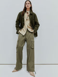 H&M Women Pure Cotton Cargo Trousers