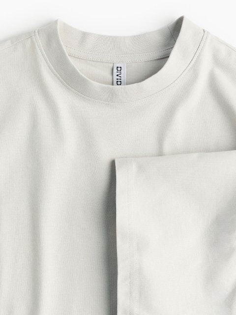 H&M Women Pure Cotton Oversized T-shirt Dress