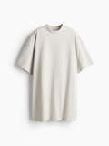 H&M Women Pure Cotton Oversized T-shirt Dress