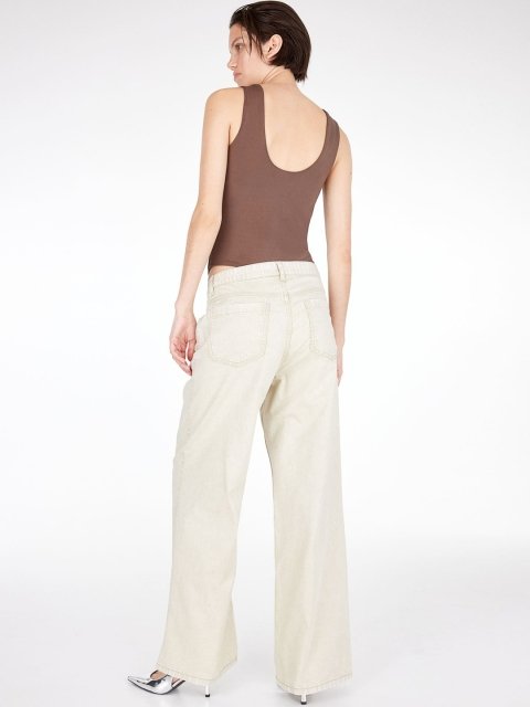 H&M Women Pure Cotton Straight Twill Trousers