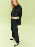 H&M Women Pure Cotton Twill Cargo Trousers