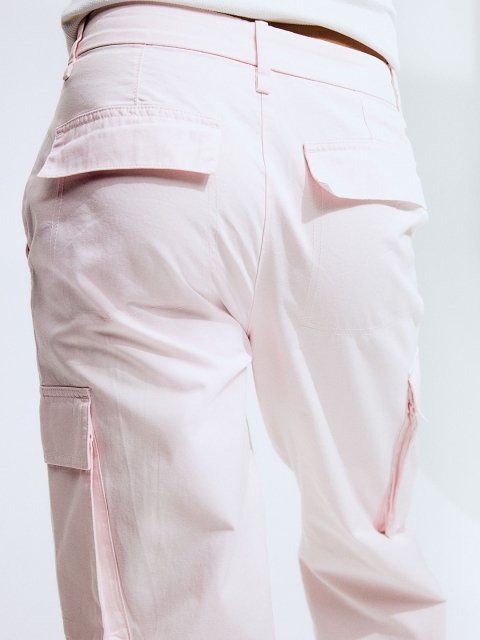 H&M Women Pure Cotton Twill Cargo Trousers