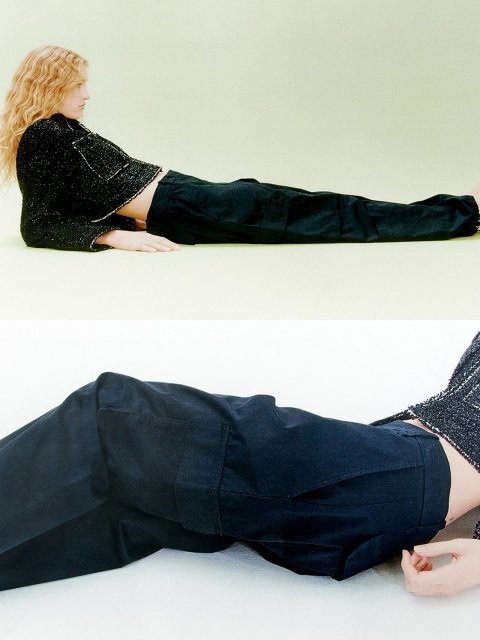 H&M Women Pure Cotton Twill Cargo Trousers