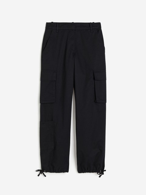 H&M Women Pure Cotton Twill Cargo Trousers