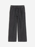 H&M Women Pure Cotton Wide-Denim Joggers