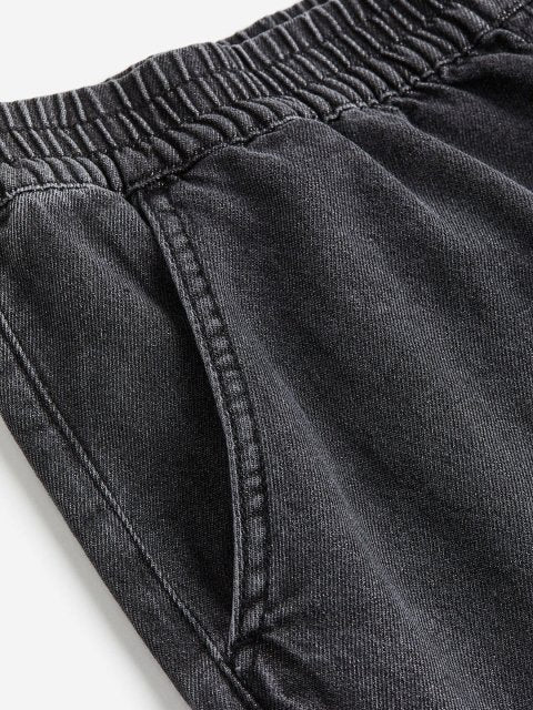 H&M Women Pure Cotton Wide-Denim Joggers