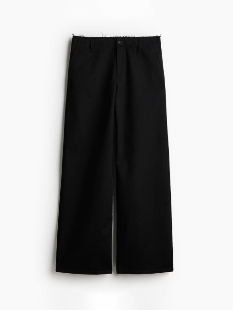 H&M Women Raw-Edge Twill Chinos Trousers