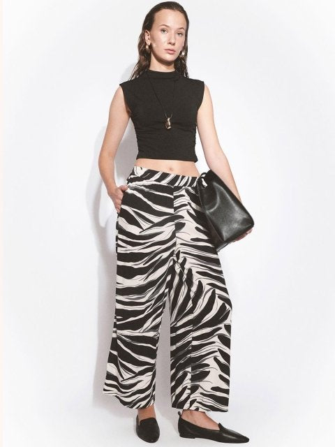 H&M Women Regular Fit Abstract Trouser