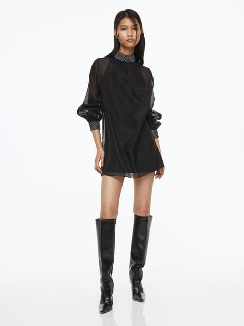 H&M Women Rhinestone-Embellished Dress