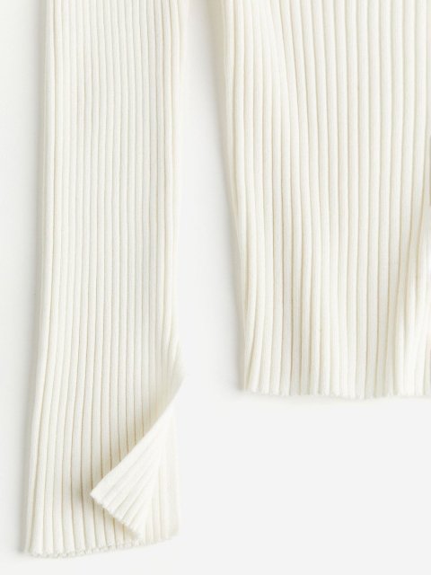 H&M Women Rib-Knit Boat-Neck Top