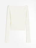 H&M Women Rib-Knit Boat-Neck Top