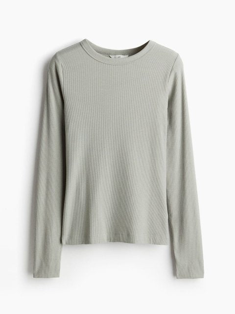 H&M Women Ribbed Modal-Blend Top