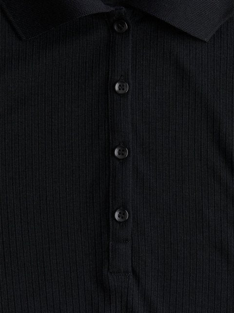 H&M Women Ribbed Polo Shirt