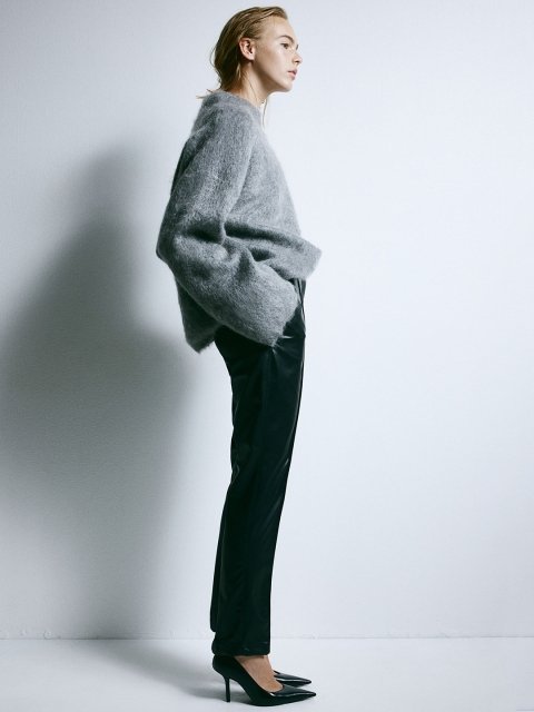 H&M Women Slim Coated Trousers