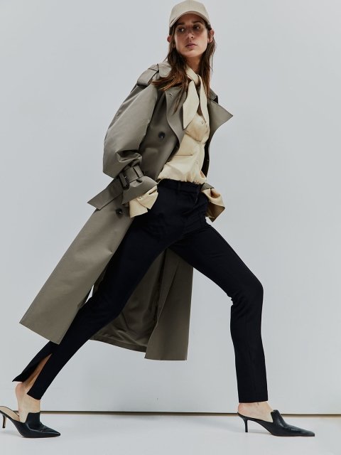 H&M Women Slit-Hem Trousers