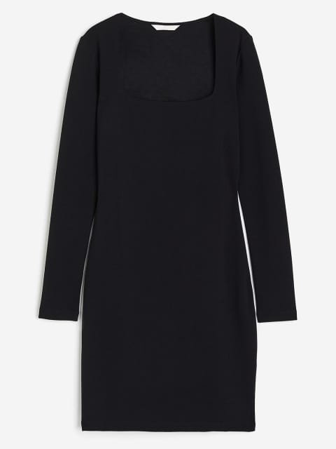 H&M Women Square-Neck Bodycon Dress