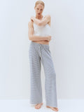 H&M Women Striped Printed Wide Jersey Trouser