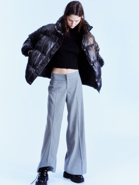 H&M Women Wide Tailored Trousers