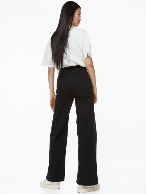 H&M Women Wide Twill Trousers