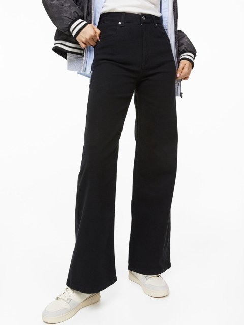 H&M Women Wide Twill Trousers