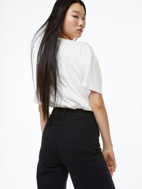 H&M Women Wide Twill Trousers