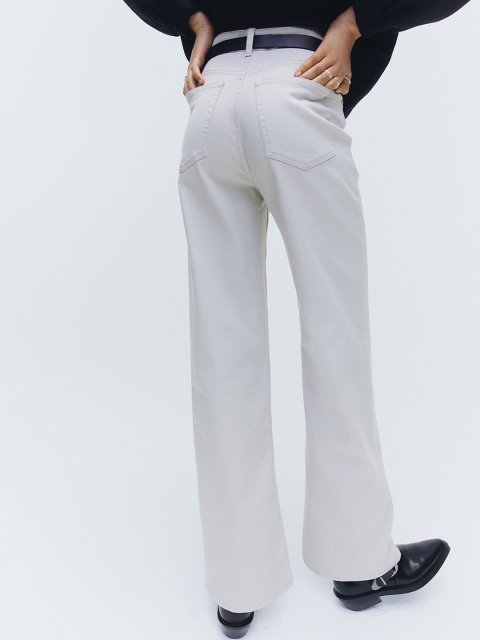 H&M Women Wide Twill Trousers