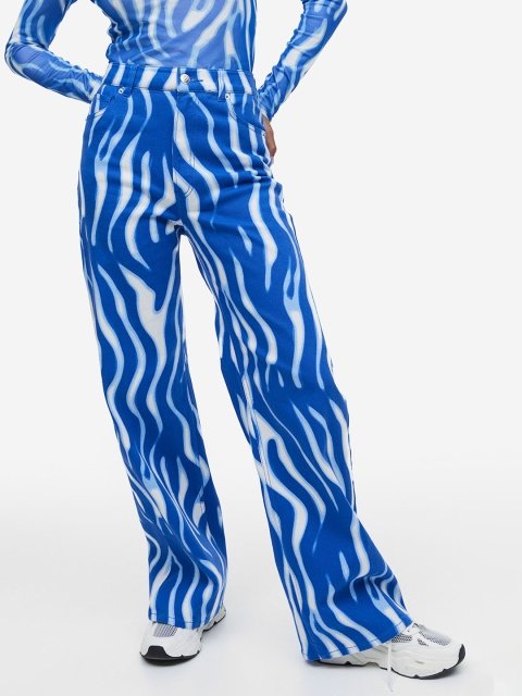 H&M Women Wide Twill Trousers