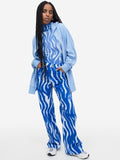 H&M Women Wide Twill Trousers