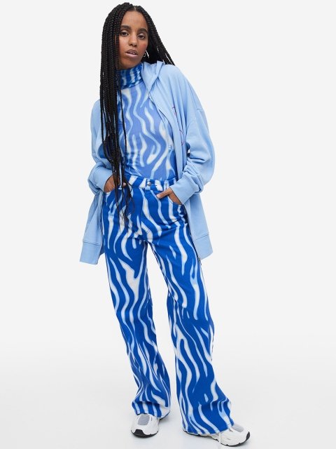 H&M Women Wide Twill Trousers