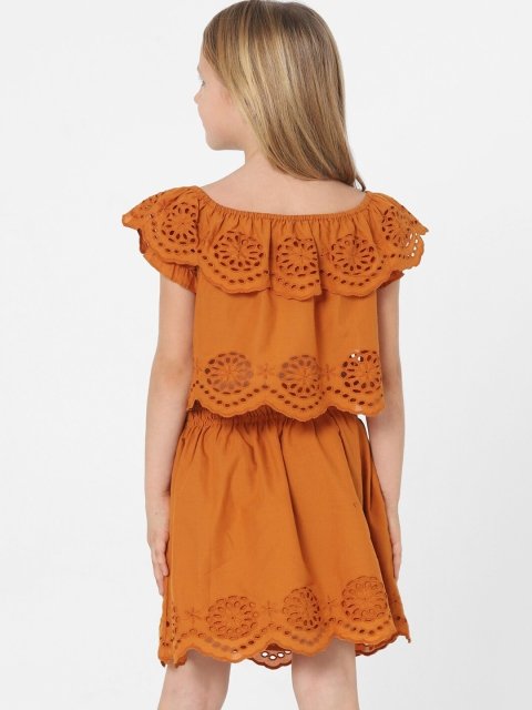 KIDS ONLY Brown Off-Shoulder Bardot Top