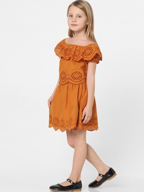 KIDS ONLY Brown Off-Shoulder Bardot Top