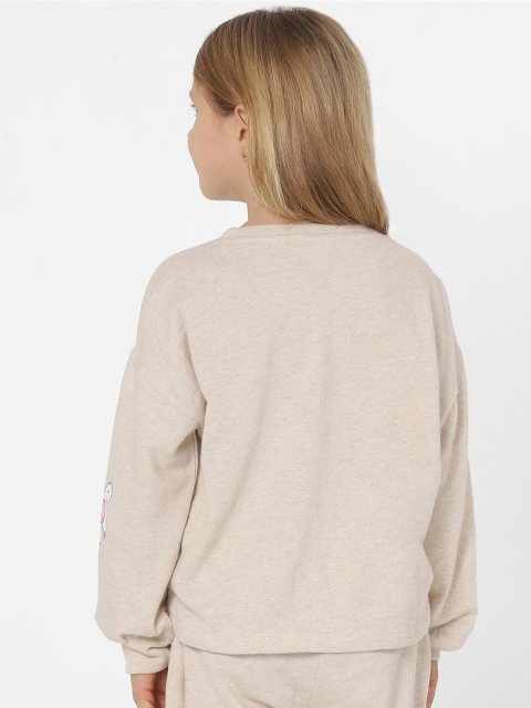 KIDS ONLY Girls Beige Printed Sweatshirt