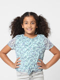 KIDS ONLY Girls Green Abstract Print Top