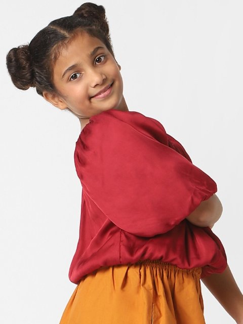 KIDS ONLY Red Tie-Up Neck Top