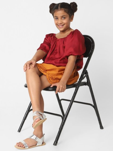 KIDS ONLY Red Tie-Up Neck Top