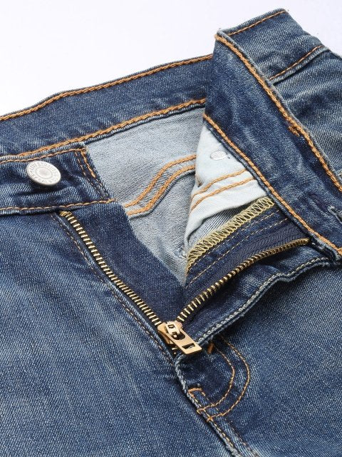 Levis Men 511 Slim Fit Low Distress Light Fade Stretchable Low-Rise Jeans