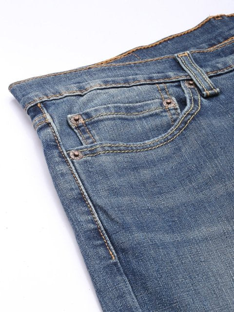Levis Men 511 Slim Fit Low Distress Light Fade Stretchable Low-Rise Jeans