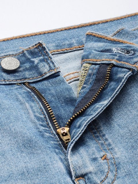 Levis Men 512 SLIM Tapered Fit Low-Rise Heavy Fade Stretchable Jeans