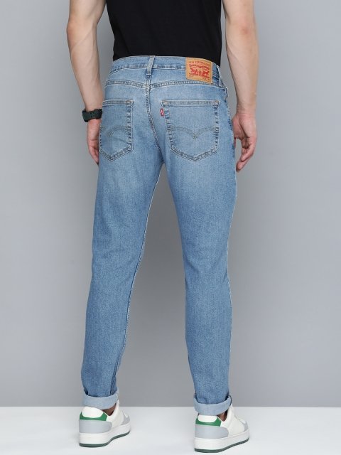 Levis Men 512 SLIM Tapered Fit Low-Rise Heavy Fade Stretchable Jeans